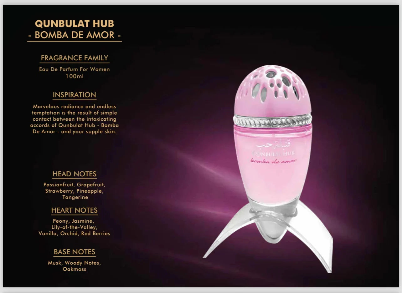 QUNBULAT HUB BOMBA DE AMOR BY EMPER - EAU DE PARFUM FOR WOMAN 3.4OZ / 100 ML