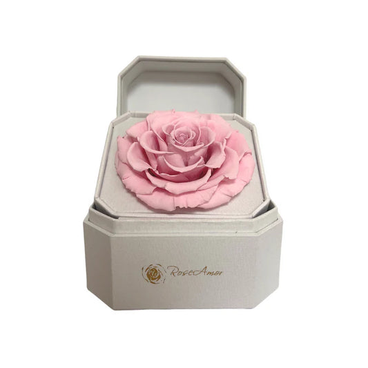 CAJA DE REGALO DE SATIN - CON ROSA PINK