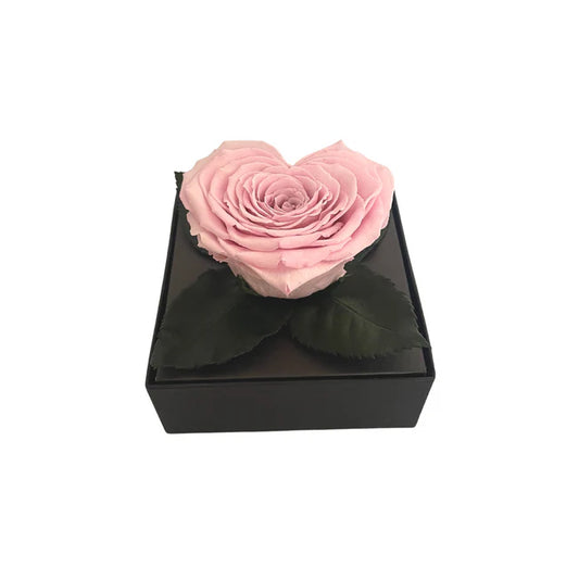 CAJA DE REGALO ACRILICA - ROSA PINK CON FORMA DE CORAZÓN