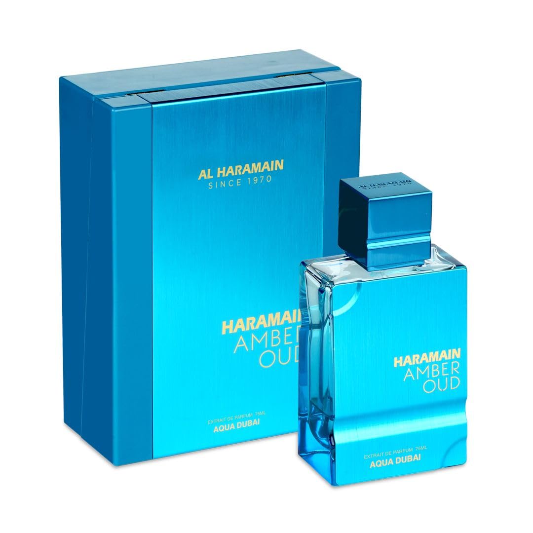 AMBER OUD AQUA DUBAI BY AL HARAMAIN - EXTRAIT DE PARFUM FOR UNISEX, 2.5 OZ/ 75ML