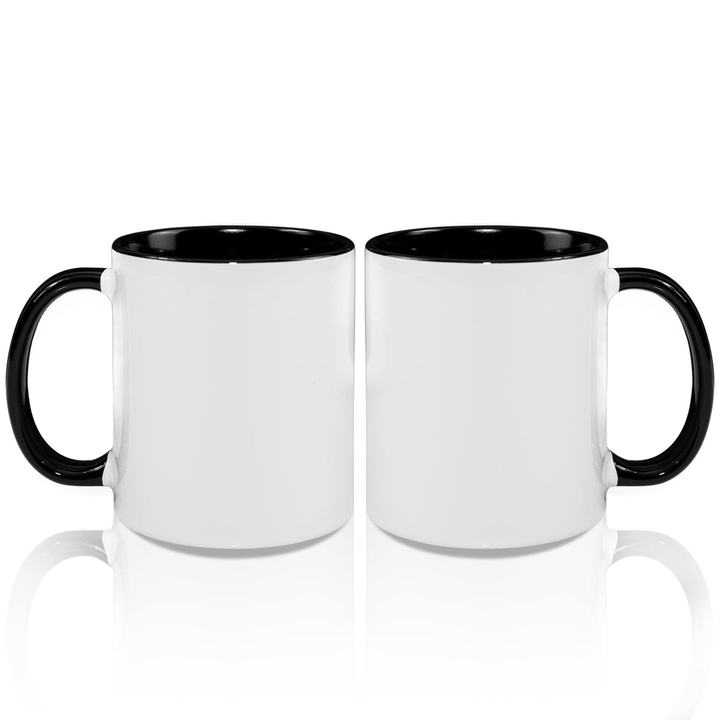 Tazas Negras en el interior y en las asas, para sublimación de 11 oz