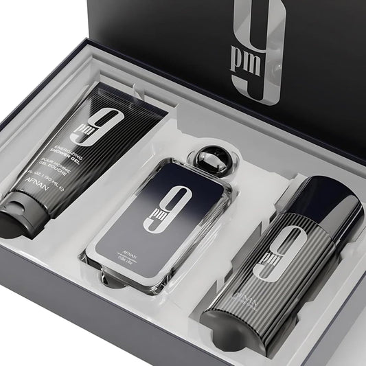 GIFT SETS 9PM BY AFNAN - EAU DE PARFUM FOR MEN (3 PCS) 3.4OZ / 100ML