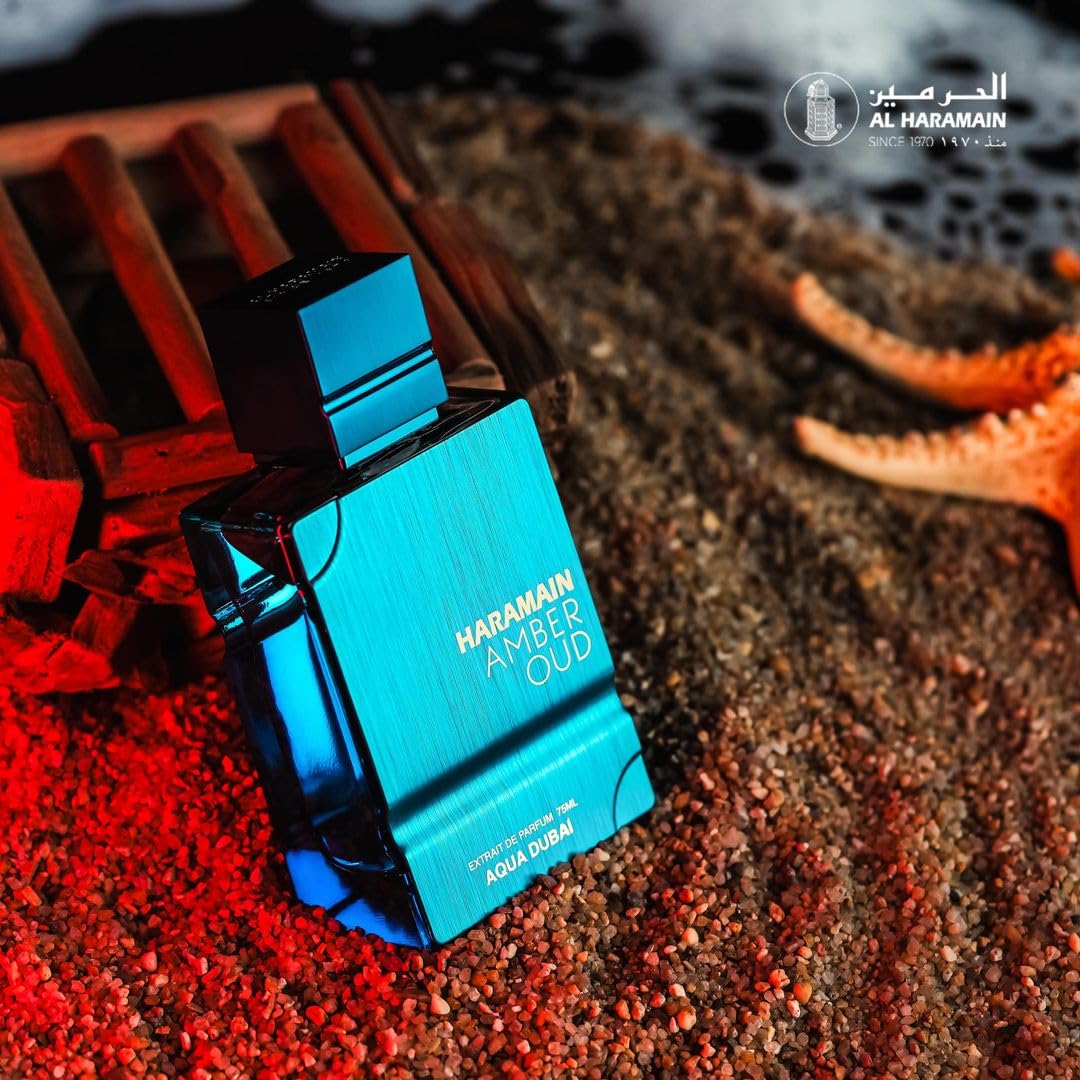 AMBER OUD AQUA DUBAI BY AL HARAMAIN - EXTRAIT DE PARFUM FOR UNISEX, 2.5 OZ/ 75ML