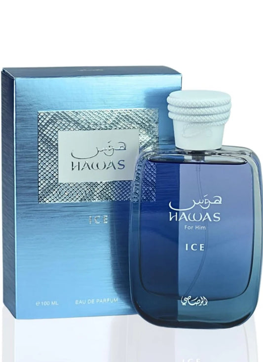 HAWAS ICE BY RASASI - EAU DE PARFUM FOR MEN 3.4OZ / 100ML