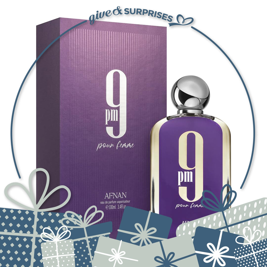 9PM POUR FEMME BY AFNAN - EAU DE PARFUM FOR WOMAN 3.4OZ / 100ML