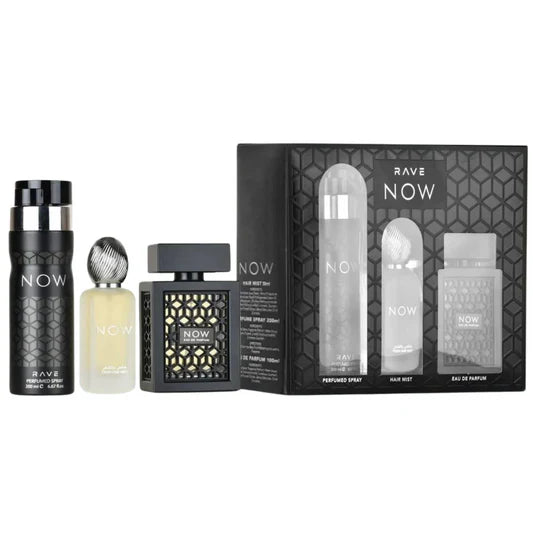 SET RAVE NOW BY LATTAFA (3PCS) - EAU DE PARFUM FOR MEN, 3.4 OZ / 100ML