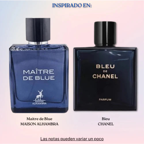 MAITRE DE BLUE BY MAISON ALHAMBRA - EAU DE PARFUM FOR MEN 3.4OZ / 100ML