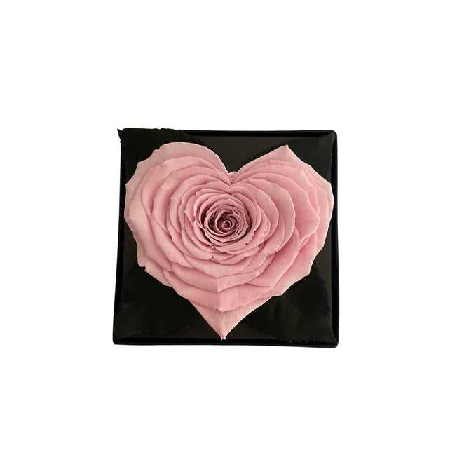 CAJA DE REGALO ACRILICA - ROSA PINK CON FORMA DE CORAZÓN