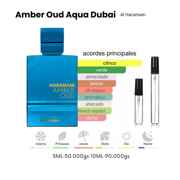 AMBER OUD AQUA DUBAI BY AL HARAMAIN - EXTRAIT DE PARFUM FOR UNISEX, 3.4 OZ/100ML