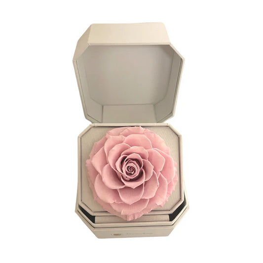CAJA DE REGALO DE SATIN - CON ROSA PINK