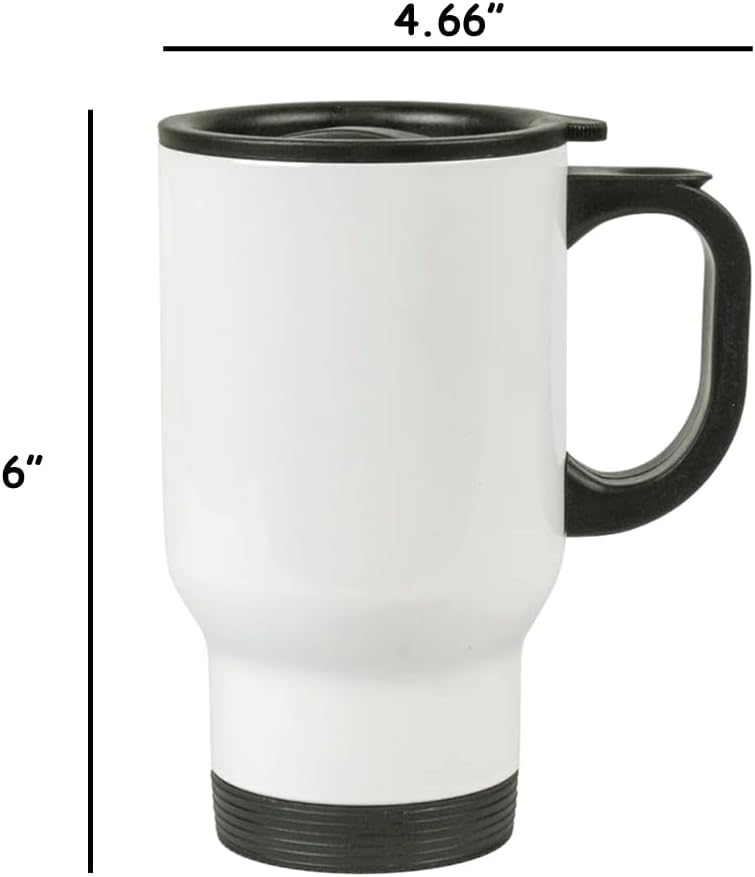 Jarra de Viaje de Acero Blanca  16 oz