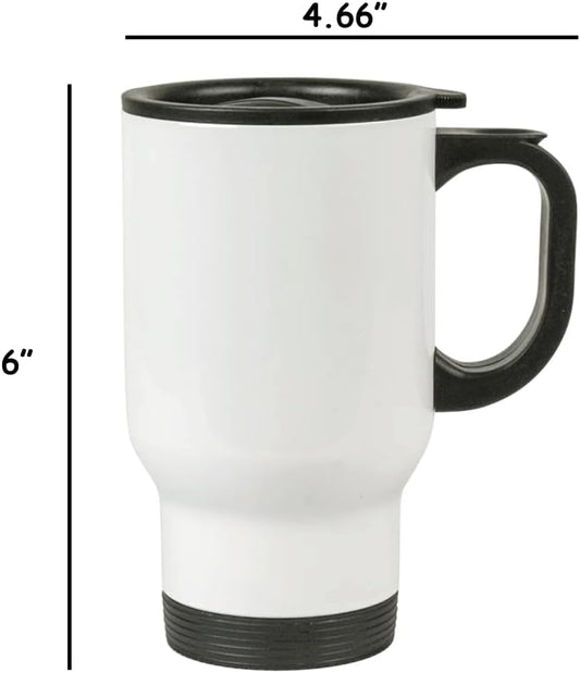 Jarra de Viaje de Acero Blanca  16 oz