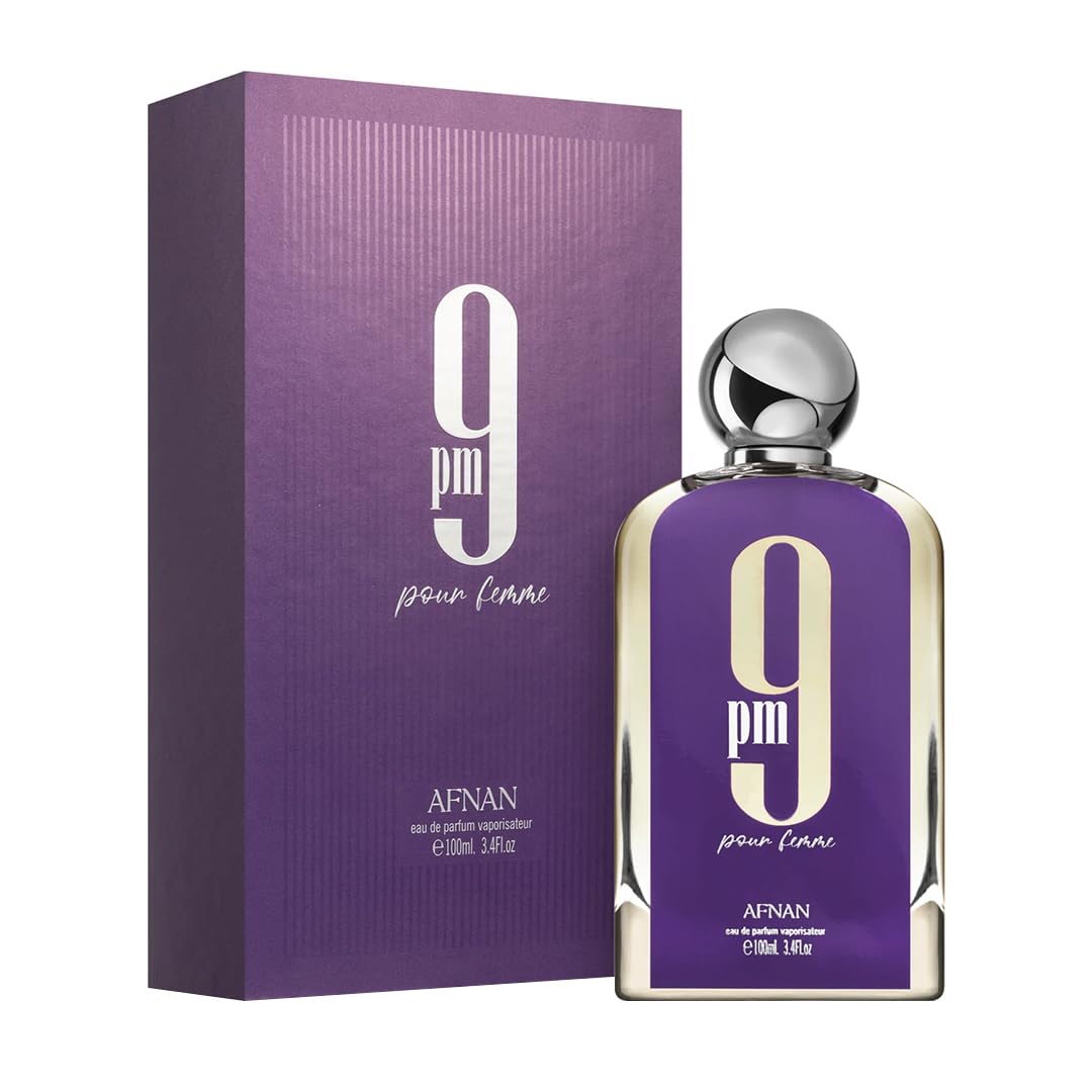 9PM POUR FEMME BY AFNAN - EAU DE PARFUM FOR WOMAN 3.4OZ / 100ML