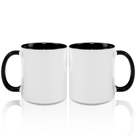 Tazas Negras en el interior y en las asas, para sublimación de 11 oz