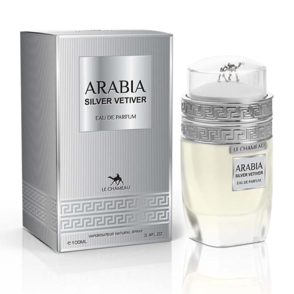 ARABIA SILVER VETIVER BY LE CHAMEAU / EMPER - EAU DE PARFUM FOR MEN 3.4OZ / 100ML