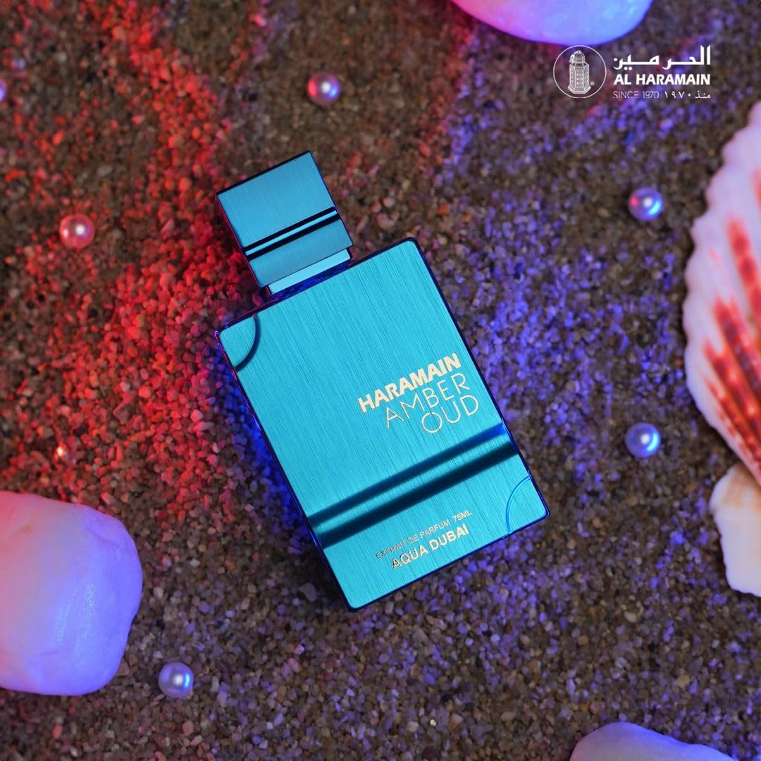 AMBER OUD AQUA DUBAI BY AL HARAMAIN - EXTRAIT DE PARFUM FOR UNISEX, 3.4 OZ/100ML