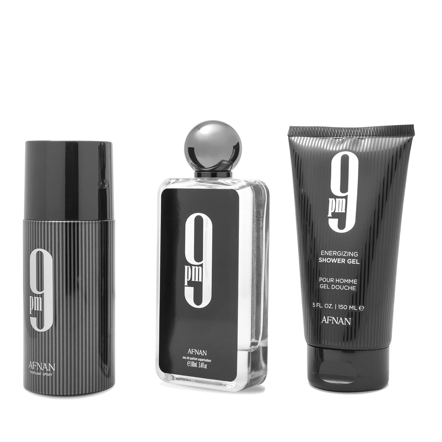 GIFT SET 9PM BY AFNAN - EAU DE PARFUM FOR MEN (3 PCS) 3.4OZ / 100ML