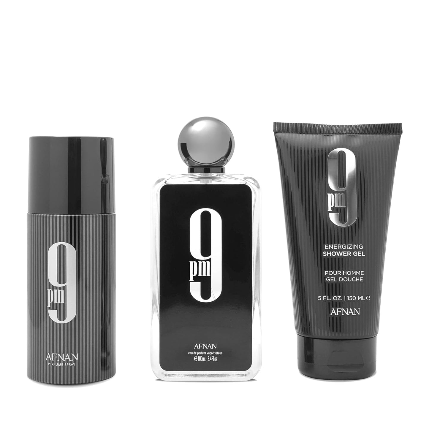 GIFT SET 9PM BY AFNAN - EAU DE PARFUM FOR MEN (3 PCS) 3.4OZ / 100ML