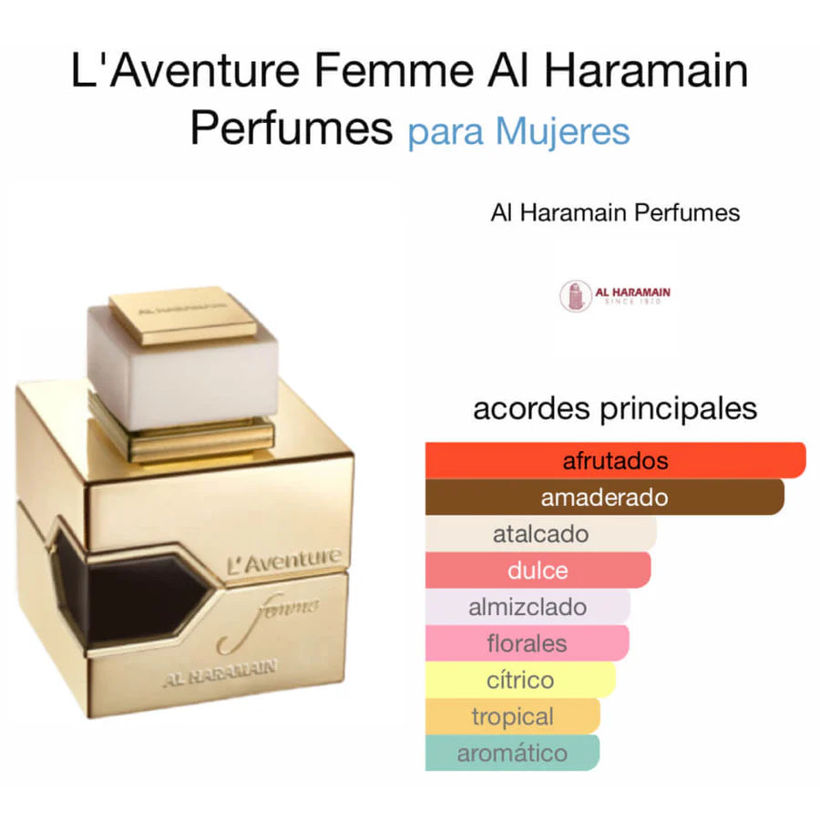 L'AVENTURE FEMME BY AL HARAMAIN - EAU DE PARFUM FOR WOMAN 3.4OZ / 100ML