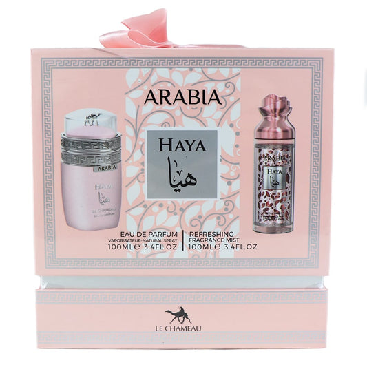 GIFT SETS ARABIA HAYA & FRAGANCE MIST BY LE CHAMEAU - EAU DE PARFUM FOR WOMAN (2PCS) 3.4FL.OZ 100ML