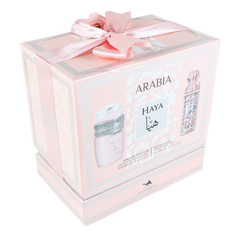 GIFT SET ARABIA HAYA & FRAGANCE MIST BY LE CHAMEAU - EAU DE PARFUM FOR WOMAN (2PCS) 3.4FL.OZ 100ML