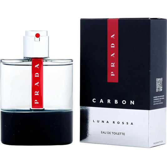 LUNA ROSSA CARBON BY PRADA - EAU DE PARFUM FOR MEN  3.4 OZ / 100ML
