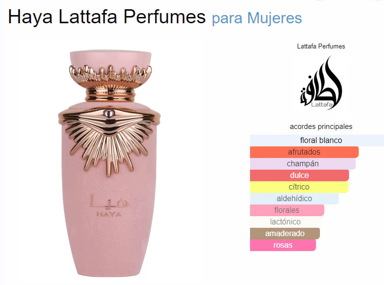 HAYA BY LATTAFA -  EAU DE PARFUM FOR WOMAN 3.4 OZ / 100ML