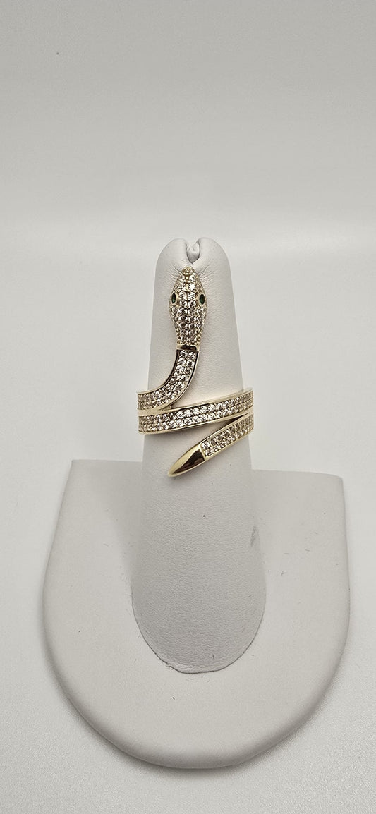 ANILLO CON DISEÑO DE SERPIENTE DE ORO 14K