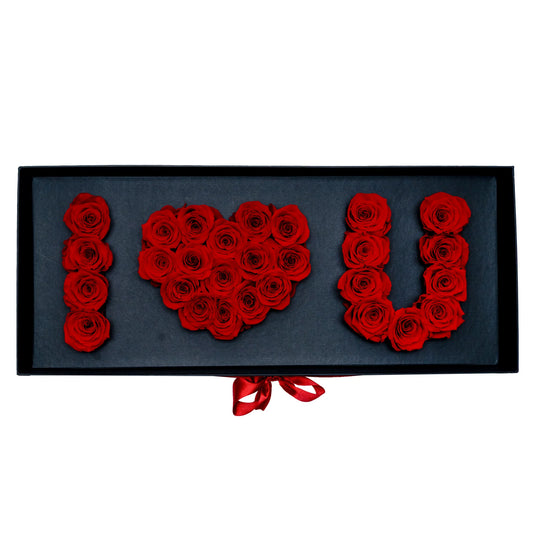 I LOVE YOU BOX - PRESERVED ROSES