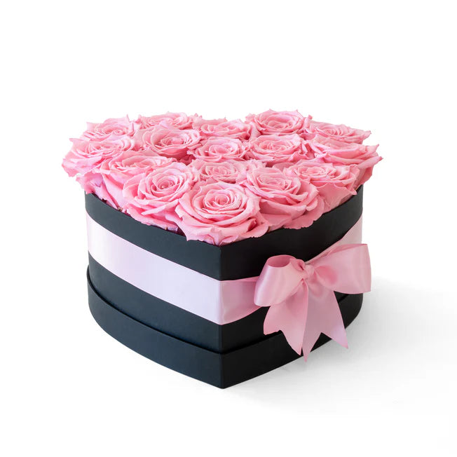 CAJA DE CORAZÓN - ROSAS PRESERVADAS