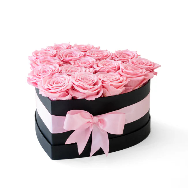 CAJA DE CORAZÓN - ROSAS PRESERVADAS