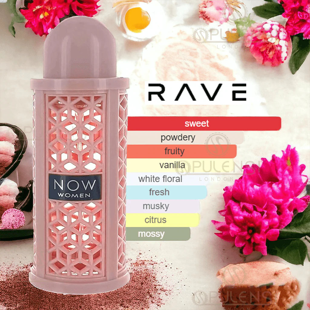 RAVE NOW PINK BY LATTAFA - EAU DE PARFUM FOR WOMAN 3.4OZ / 100 ML