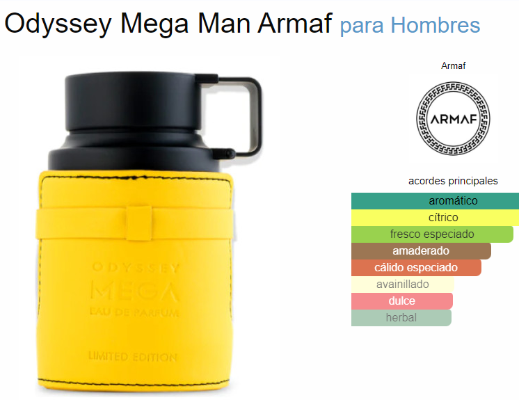 ODYSSEY MEGA BY ARMAF - EAU DE PARFUM FOR MEN 3.4OZ / 100ML