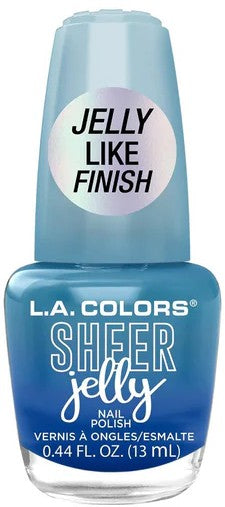 ESMALTE DE UÑAS SHEER JELLY BY L.A. COLORS - COLOR WISPIE BLUE