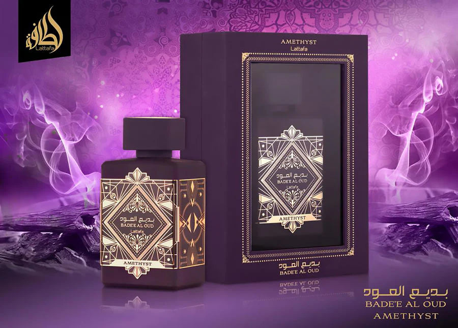 BADE'E AL OUD AMETHYST BY LATTAFA - EAU DE PARFUM FOR UNISEX 3.4OZ / 100ML