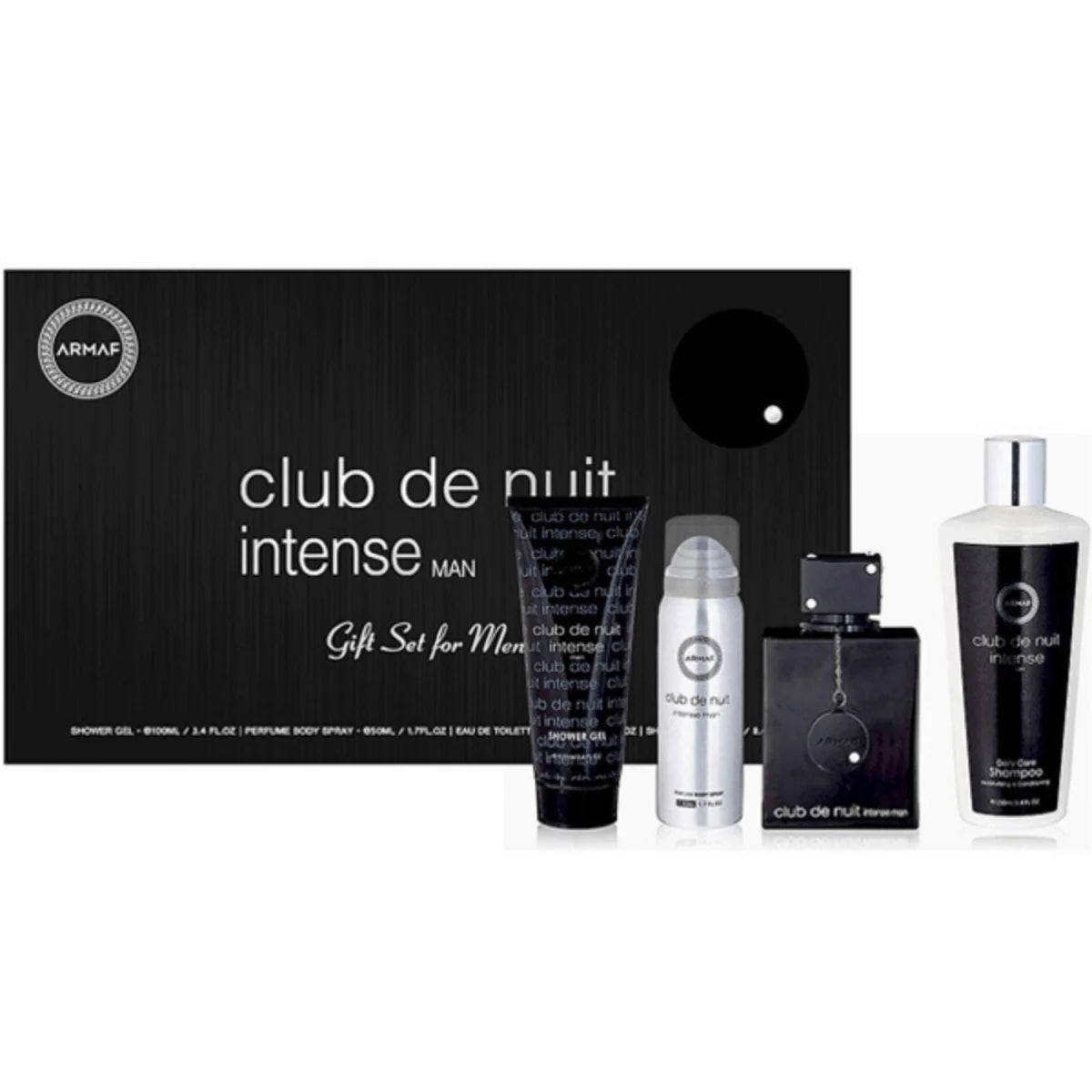 GIFT SET CLUB DE NUIT INTENSE MAN BY ARMAF -  EAU DE TOILETTE FOR MEN (4 PCS) 3.4OZ / 100ML