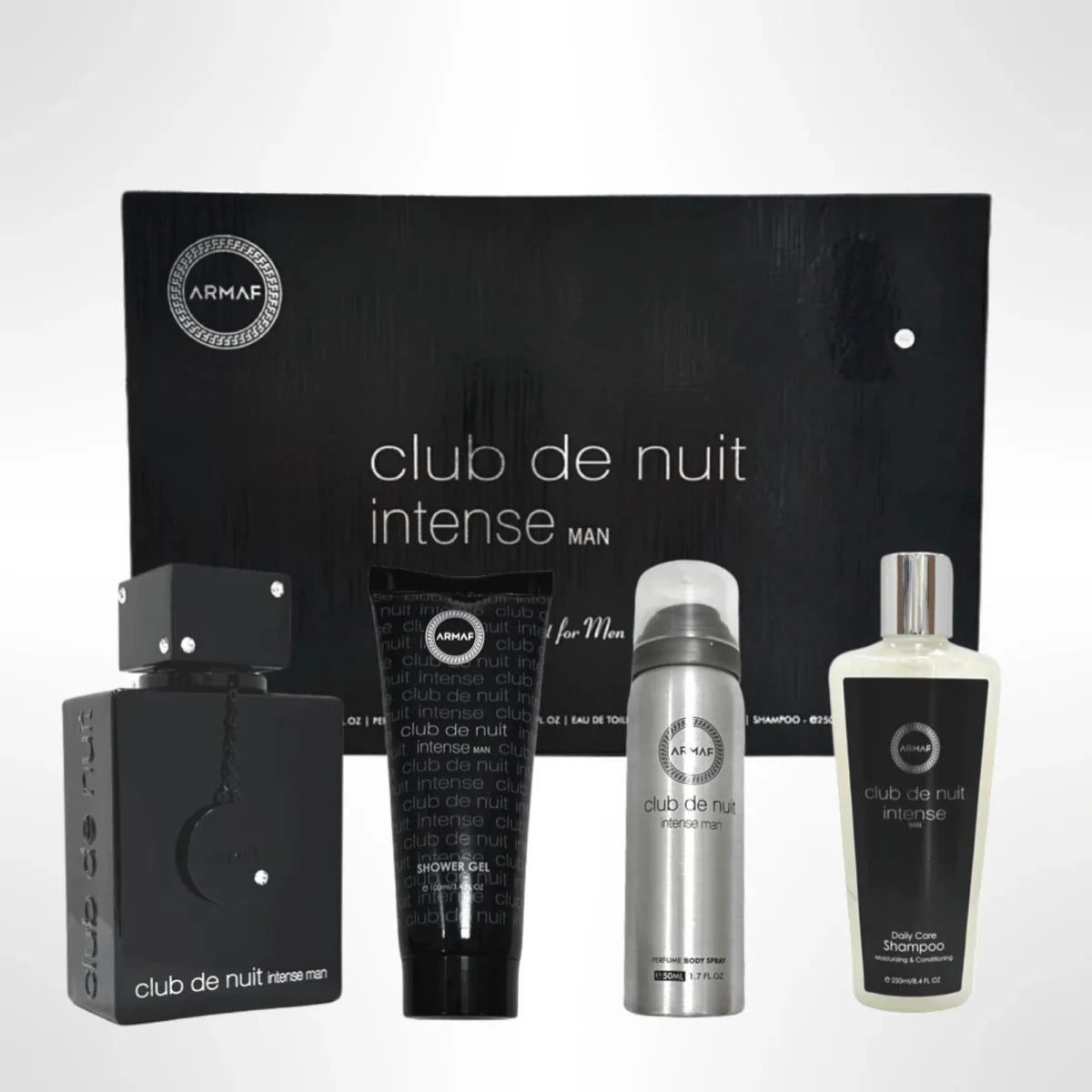 GIFT SET CLUB DE NUIT INTENSE MAN BY ARMAF -  EAU DE TOILETTE FOR MEN (4 PCS) 3.4OZ / 100ML