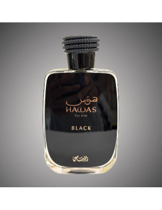 HAWAS BLACK BY RASASI - EAU DE PARFUM FOR  MEN 3.4OZ / 100ML