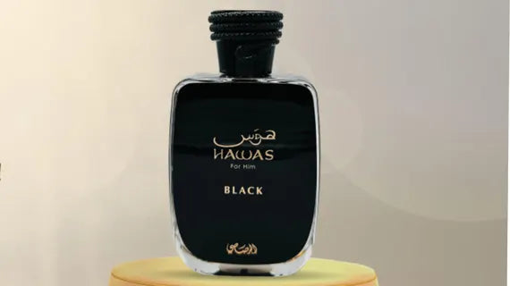 HAWAS BLACK BY RASASI - EAU DE PARFUM FOR  MEN 3.4OZ / 100ML