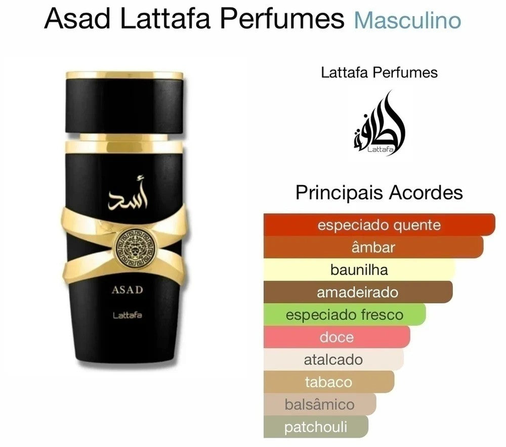 ASAD BY LATTAFA - EAU DE PARFUM FOR UNISEX, 3.4 OZ / 100 ML