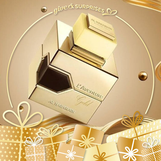 L'AVENTURE GOLD BY AL HARAMAIN  - EAU DE PARFUM FOR UNISEX, 3.4OZ / 100ML