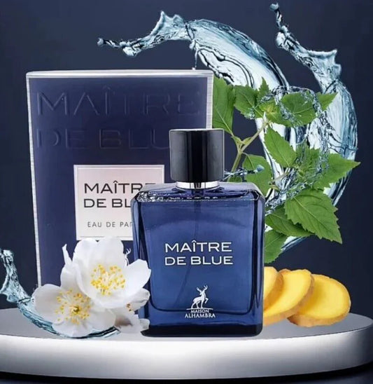 MAITRE DE BLUE BY MAISON ALHAMBRA - EAU DE PARFUM FOR MEN 3.4OZ / 100ML