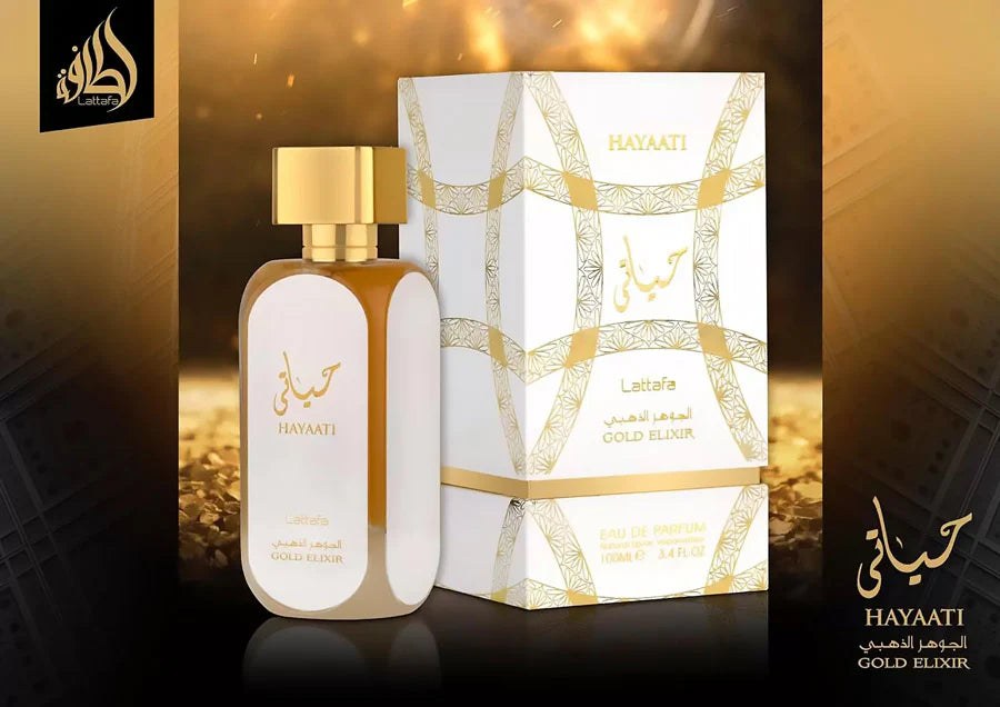 HAYATI GOLD ELIXIR BY LATTAFA - EAU DE PARFUM FOR WOMAN 3.4OZ / 100ML